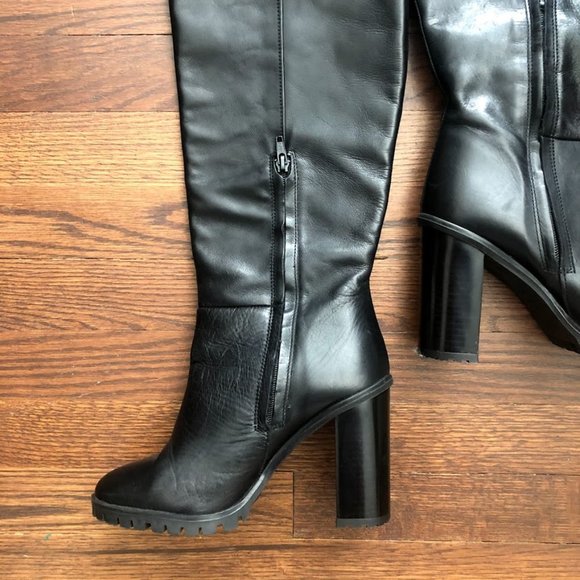 Zara Black Knee High Boots - Picture 5 of 10